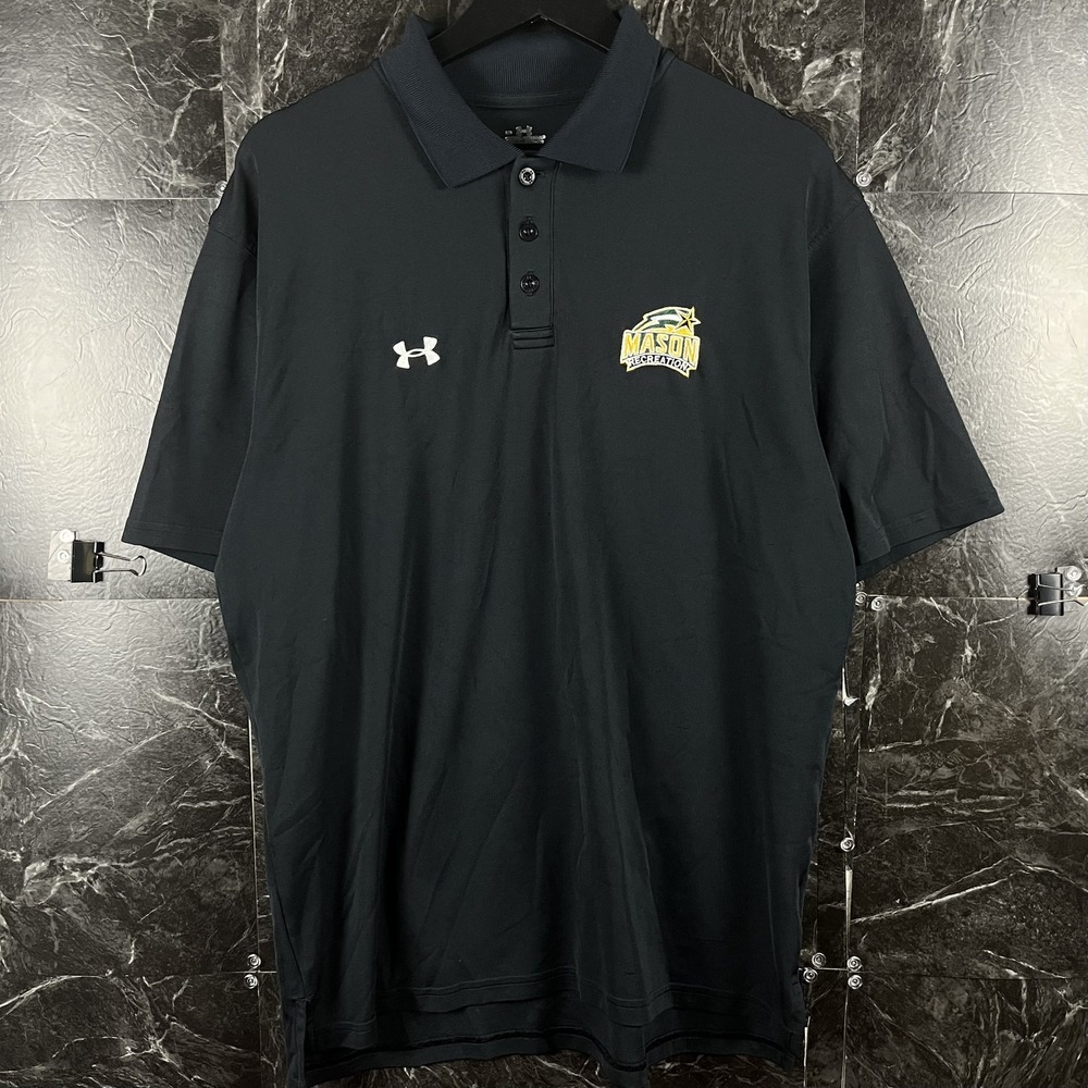 Under Armour Men's Black Mason Polo Shirt Fits Large